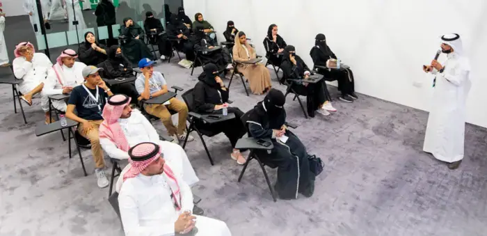 مدرب ورشة «العمل الحر عبر الإنترنت» ضمن فعاليات جولة مسك، الدمام 2023